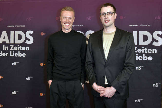 Philip Wortmann and Johannes Nichelmann at the preview of the ZDF documentary series AIDS In Zeiten der Liebe at Kino International Berlin, 13 05 2026 Foto:xM.xBehrensx xFuturexImagex aids_6552