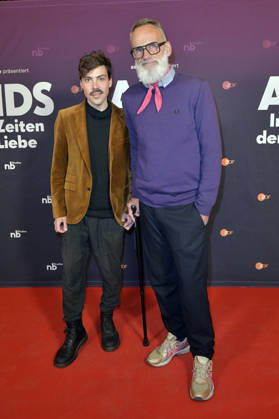 Aron Boks with guest at the preview of the ZDF documentary series AIDS In Zeiten der Liebe at Kino International Berlin, 13 05 2026 Foto:xM.xBehrensx xFuturexImagex aids_6569