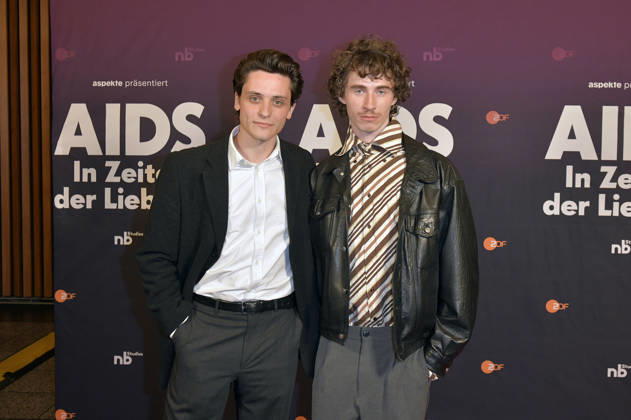 Evangelos Tsarkowistas and Benjamin Viziotis at the preview of the ZDF documentary series AIDS In Times of Love at Kino International Berlin, 13 05 2026 Foto:xM.xBehrensx xFuturexImagex aids_6574
