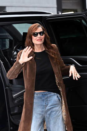 Geena Davis seen leaving CBS this morning in New York Featuring: Geena Davis Where: New York City, New York, United States When: 13 May 2026 Credit: Elder Ordonez INSTARimages EDITORIAL USE ONLY. NOT FOR USE BY NEWSPAPERS BASED IN THE UK. Copyright: xx instar55687283
