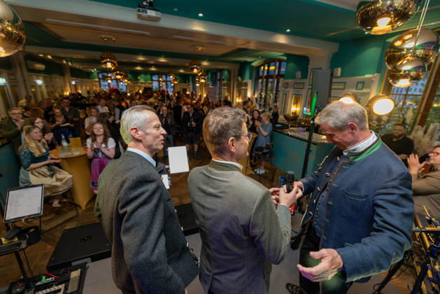 14 05 2026, vrnl Jürgen Blum , Jürgen Lochbihler , Frank Scheppendahl, Welcome evening of Pferd International Munich at the event location The Resi at Viktualienmarkt in Munich