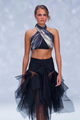 Australian Fashion Week 2026 - Runway - Ngali Billie-Jean Hamlet walks the runway during the Ngali Wander with Wonder Runway show at Australian Fashion Week 2026 at the Museum of Contemporary Art on May 15, 2026 in Sydney, Australia., Credit:IOIO IMAGES IOIO Avalon Australia, New South Wales, Sydney, Museum of Contemporary Art Copyright: xIOIOxIMAGESx xIOIOx xAvalonx 1099146210