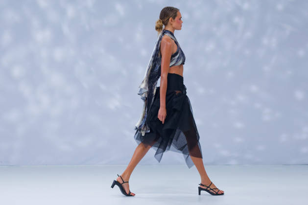 Australian Fashion Week 2026 - Runway - Ngali Billie-Jean Hamlet walks the runway during the Ngali Wander with Wonder Runway show at Australian Fashion Week 2026 at the Museum of Contemporary Art on May 15, 2026 in Sydney, Australia., Credit:IOIO IMAGES IOIO Avalon Australia, New South Wales, Sydney, Museum of Contemporary Art Copyright: xIOIOxIMAGESx xIOIOx xAvalonx 1099146221