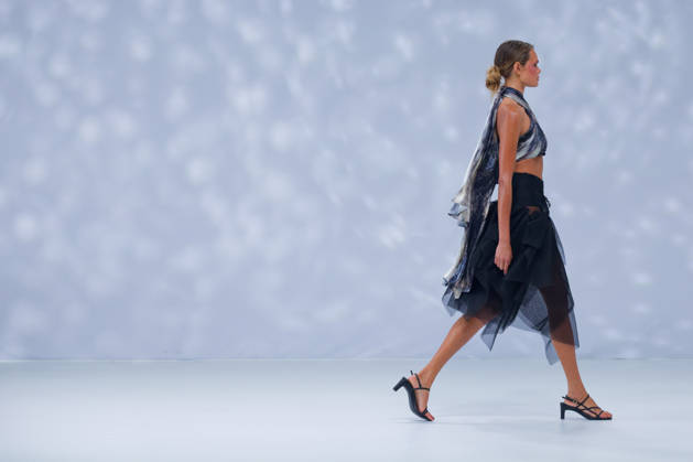 Australian Fashion Week 2026 - Runway - Ngali Billie-Jean Hamlet walks the runway during the Ngali Wander with Wonder Runway show at Australian Fashion Week 2026 at the Museum of Contemporary Art on May 15, 2026 in Sydney, Australia., Credit:IOIO IMAGES IOIO Avalon Australia, New South Wales, Sydney, Museum of Contemporary Art Copyright: xIOIOxIMAGESx xIOIOx xAvalonx 1099146233