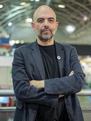 IPA84724687 - Turin. Second day of the 18th edition of the Turin International Book Fair entitled The World Saved by Kids. The fair will remain open from May 14 to 18, 2026 at Lingotto Fiere In photo: Roberto Saviano  Copyright: xRiccardoxGiordanox xRiccardoxGiordanox 84724687
