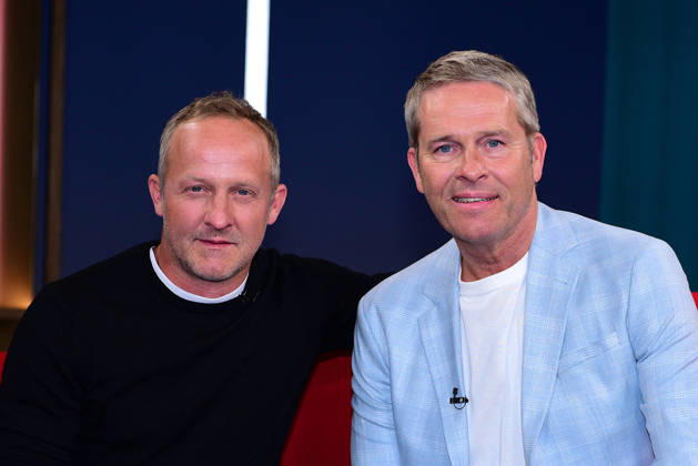 Maximilian Brueckner as a guest of presenter Hinnerk Baumgarten in the program DAS Rote Sofa NDR on 15 05 2026 in Hamburg Maximilian Brueckner and Hinnerk Baumgarten during the Das Rote Sofa tv show at NDR Studios on May 15, 2026 in Hamburg, Germany Maximilian Brueckner as a guest in the show DAS Rote Sofa NDR in Hamburg