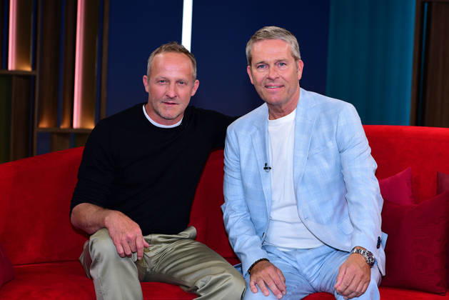 Maximilian Brueckner as a guest of presenter Hinnerk Baumgarten in the program DAS Rote Sofa NDR on 15 05 2026 in Hamburg Maximilian Brueckner and Hinnerk Baumgarten during the Das Rote Sofa tv show at NDR Studios on May 15, 2026 in Hamburg, Germany Maximilian Brueckner as a guest in the show DAS Rote Sofa NDR in Hamburg