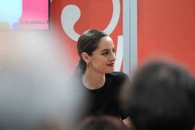 May 15, 2026, Turin, Italy: Matilde Gioli seen during the SalTo 26 - Salone Internazionale del Libro at Lingotto Fiere. Turin Italy  - ZUMAs197 20260515_aaa_s197_427 Copyright: xElenaxVizzocax
