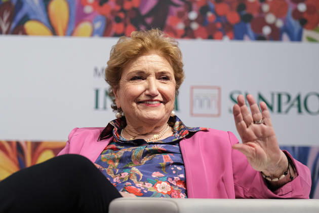 May 15, 2026, Turin, Italy: Mara Maionchi attends during the SalTo 26 - Salone Internazionale del Libro at Lingotto Fiere. Turin Italy - ZUMAs197 20260515_aaa_s197_379 Copyright: xElenaxVizzocax