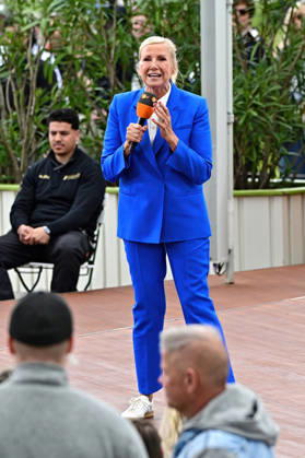 ZDF Fernsehgarten presenter Andrea Kiwi Kiewel during the ZDF entertainment show Fernsehgarten on 17 05 2026 in Mainz 20260517MWI121953