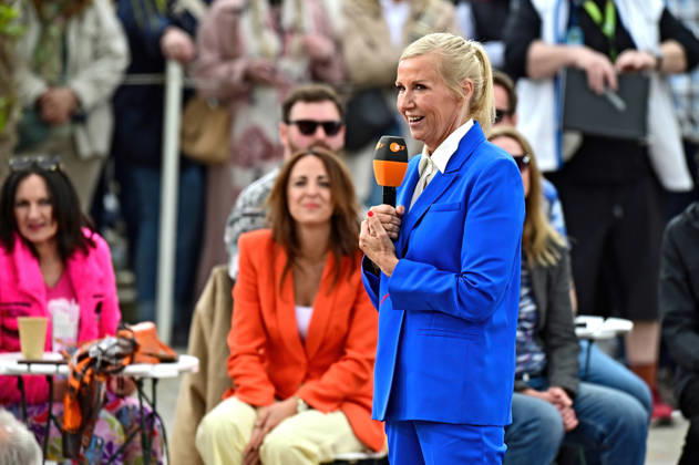 ZDF Fernsehgarten presenter Andrea Kiwi Kiewel during the ZDF entertainment show Fernsehgarten on 17 05 2026 in Mainz 20260517MWI122078