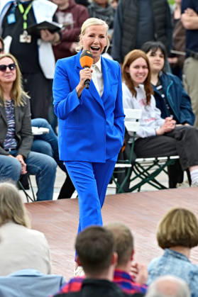 ZDF Fernsehgarten presenter Andrea Kiwi Kiewel during the ZDF entertainment show Fernsehgarten on 17 05 2026 in Mainz 20260517MWI122105