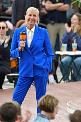 ZDF Fernsehgarten presenter Andrea Kiwi Kiewel during the ZDF entertainment show Fernsehgarten on 17 05 2026 in Mainz 20260517MWI122122