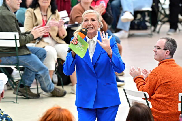 ZDF Fernsehgarten presenter Andrea Kiwi Kiewel during the ZDF entertainment show Fernsehgarten on 17 05 2026 in Mainz 20260517MWI122222