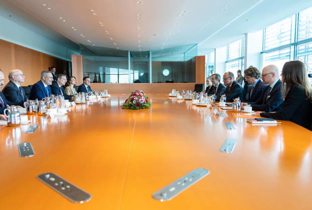 Turkish Foreign Minister Hakan Fidan in Berlin BERLIN, GERMANY - MAY 18: Turkish Foreign Minister Hakan Fidan meets with German Chancellor Friedrich Merz during his visit to Berlin, Germany, on May 18, 2026. Murat Gok Anadolu Berlin Germany. Editorial use only. Please get in touch for any other usage.  Copyright: x2026xAnadoluxMuratxGokx