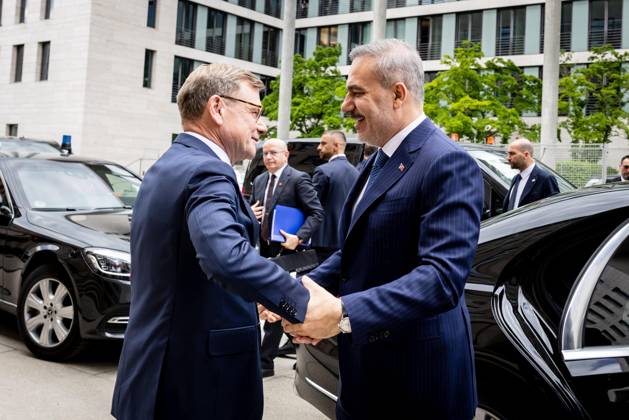 Turkish Foreign Minister Hakan Fidan in Berlin BERLIN, GERMANY - MAY 18: Turkish Foreign Minister Hakan Fidan (R) meets with German Foreign Minister Johann Wadephul (L) ahead of the Third Meeting of the Strategic Dialogue Mechanism between Turkiye and Germany in Berlin, the capital of Germany, on May 18, 2026. Murat Gok Anadolu Berlin Germany. Editorial use only. Please get in touch for any other usage.  Copyright: x2026xAnadoluxMuratxGokx