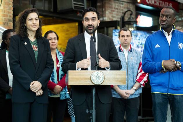 May 21, 2026, New York City, New York, United States: New York City Mayor ZOHRAN MAMDANI (D) speaking at a press conference about tickets for the FIFA World Cup, at the Harlem Tavern in New York City. New York City United States - ZUMAb161 20260521_aap_b161_002 Copyright: xMichaelxBrochsteinx