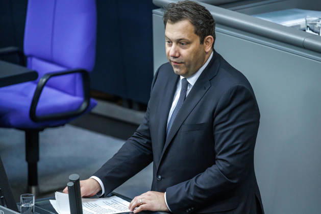 Bundestag Lars Klingbeil SPD , Federal Minister of Finance in the German Bundestag on 22 05 26 in Berlin Berlin Berlin Germany Bundestag