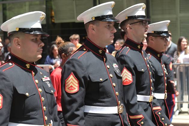Chicago Memorial Day Parade CHICAGO, ILLINOIS - MAY 23: The Chicago Memorial Day Parade proceeds through the city center, with participants carrying American flags and marching in formation on Saturday, May 23, 2026. The event, held each year before Memorial Day, pays solemn tribute to the men and women of the U.S. Armed Forces who made the ultimate sacrifice. Jacek Boczarski Anadolu Illinois United States. Editorial use only. Please get in touch for any other usage.  Copyright: x2026xAnadoluxJacekxBoczarskix