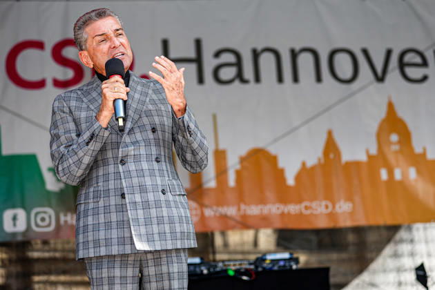 CSD Hannover 2026 Motto We write the future Equal rights Self-determined Queer Speech by Michel Friedman, publicist and talk show host on the Opera Square Hannover Opera Square, Stage Lower Saxony, Hannover Region Germany