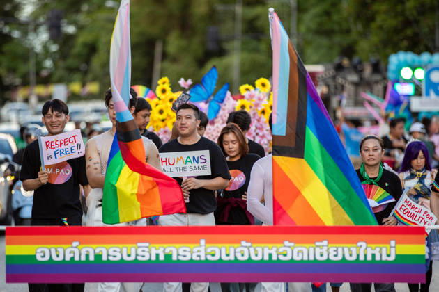 The Chiang Mai Pride Parade 2026 celebrations in Chiang Mai, Thailand - 24 May 2026 Several participants take part in a parade during The Chiang Mai Pride Parade 2026 celebrations. The Chiang Mai Pride Parade 2026 took place in Chiang Mai, Thailand. Chiang Mai province holds Thailandís first Pride Month celebrations annually, promoting gender equality, diversity, and human rights as part of Pride Month activities in northern Thailand. Chiang Mai Thailand Copyright: xPongmanatxTasirix xSOPAxImagesx PTASIRI240526DxII9702