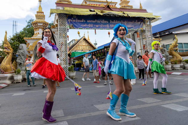 May 24, 2026, Chiang Mai, Thailand: Participants dressed in colorful costumes walk during The Chiang Mai Pride Parade 2026 celebrations. The Chiang Mai Pride Parade 2026 took place in Chiang Mai, Thailand. Chiang Mai province holds Thailandis first Pride Month celebrations annually, promoting gender equality, diversity, and human rights as part of Pride Month activities in northern Thailand. Chiang Mai Thailand - ZUMAs197 20260524_aaa_s197_146 Copyright: xPongmanatxTasirix