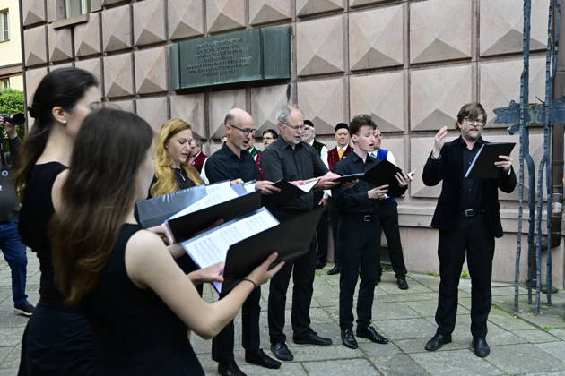 A commemorative act in memory of the victims of 1939-1945 took place at Kounic Student Residence as part of the Meeting Brno festival and the congress of the Sudeten German Regional Association, in Brno, Czech Republic, on May 25, 2026. The congress ends here. (CTKxPhoto VaclavxSalek) CTKPhotoP2026052502383  CTKPhotoP2026052502383