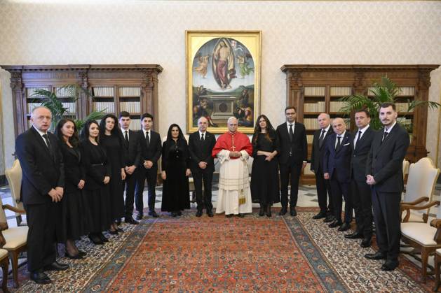 ITALY - POPE LEO XIV RECEIVES IN PRIVATA AUDIENCE HIS EXCELLENCY NR BAJRAM BAGAJ IN THE VATICAN- 2026 5 25 Italy, Rome, Vatican, 2026 5 25.Pope Leo XIV receives in a private audience His Excellency Mr. Bajram Begaj, President of the Republic of Albania in The Vatican EDITORIAL USE ONLY - NO BOOKS Copyright: xVATICANxMEDIAx