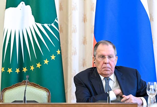 Russia Africa Day 9173279 25.05.2026 Russian Foreign Minister Sergey Lavrov attends a gala reception for heads of diplomatic missions to mark Africa Day in Moscow, Russia. Kristina Solovyova Sputnik Moscow Russia  Copyright: xKristinaxSolovyovax