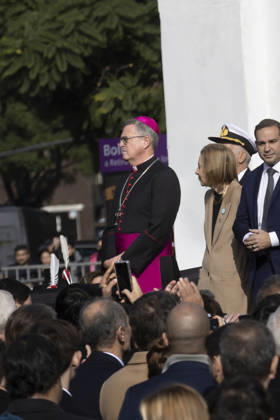 Argentina: President Javier Milei leads the Tedeum. President Javier Milei presides over the traditional Tedeum at the Metropolitan Cathedral. This religious ceremony celebrates the Revolution of May 25, 1810, a historic date marking the establishment of Argentina™s first national government. In the photo: Jorge Garcia Cuerva, Archbishop of Buenos Aires. Buenos Aires Argentina Copyright: xImagoxImages EstebanxOsoriox _52A8165