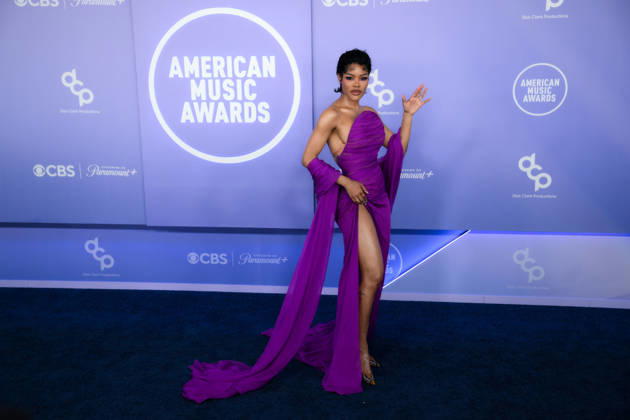 May 25, 2026, Las Vegas, Nevada, USA: TEYANA TAYLOR American singer-songwriter and actress arrives at the Red Carpet during The Annual 52nd American Music Awards at the MGM Grand Arena in Las Vegas. Las Vegas USA - ZUMAo117 20260525_zsp_o117_148 Copyright: xMikaelxOnax