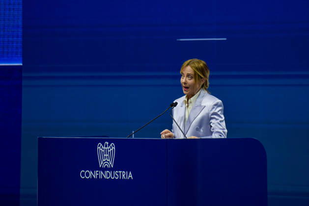 May 26, 2026, Rome, Rome, Italy: President of the Council of Ministers Giorgia Meloni speaks during the Confindustria Annual Assembly in Rome on May 26, 2026 Rome Italy - ZUMAn299 20260526_zip_n299_011 Copyright: xVincenzoxNuzzolesex