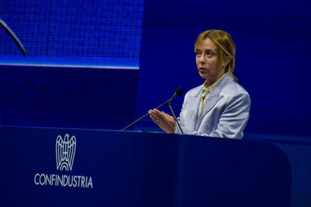 May 26, 2026, Rome, Rome, Italy: President of the Council of Ministers Giorgia Meloni speaks during the Confindustria Annual Assembly in Rome on May 26, 2026 Rome Italy - ZUMAn299 20260526_zip_n299_015 Copyright: xVincenzoxNuzzolesex