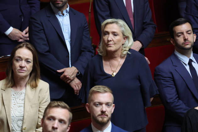Questions to the Government Session - Paris The President of the parliamentary group Rassemblement National Marine Le Pen seen here during a session of Questions to the Government at the French National Assembly in Paris, France on May 26th, 2026. Photo by Henri Szwarc ABACAPRESS.COM Paris France  Copyright: xSzwarcxHenri ABACAx
