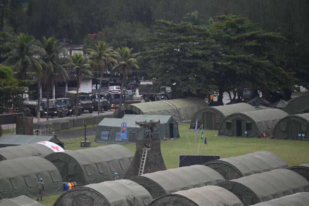 UN to assess whether the Brazilian Navy Marine Corps remains at the top of the global rankings for peacekeeping readiness RIO DE JANEIRO, BRAZIL, MAY 26 : A view of the Brazilian Army forces training as in the coming days, the UN will assess whether the Brazilian Navy Marine Corps remains at the top of the global rankings for peacekeeping readiness in Rio de Janeiro, Brazil on May 26, 2026. The Brazilian Navy Marine Corps undergoes rigorous inspections by the UN (United Nations) to certify and recertify elite troops at the highest level. The most recent operational assessment, held at the Ilha do Governador Naval Complex, involved more than 500 military personnel, bomb disposal robots, drones, armored vehicles, and machine guns in combat a Copyright: x2026xAnadoluxFabioxTeixeirax