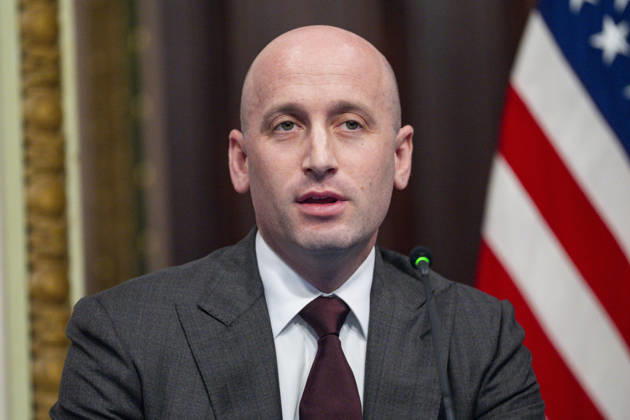 White House Chief of Staff for Policy Stephen Miller speaks during a roundtable on anti-fraud initiatives in the Indian Treaty Room in the Eisenhower Executive Building near the White House in Washington, DC on Tuesday, May 26, 2026.  WAP20260526310 BONNIExCASH