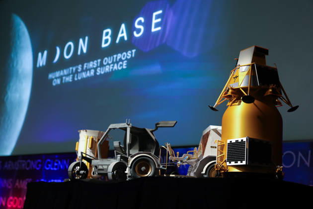 May 26, 2026, Washington, District Of Columbia, USA: Lunar technology models are displayed at a press conference announcing Moon Base plans and mission progress at NASA Headquarters in Washington, D.C. on May 26, 2026. NASA s Moon Base program is a long-term lunar exploration and infrastructure initiative designed to enable sustained human presence at the lunar South Pole. Washington USA - ZUMAd227 20260526_znp_d227_055 Copyright: xBryanxDozierx