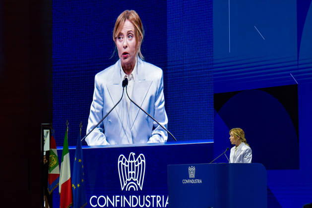 May 26, 2026, Rome, Rome, Italy: President of the Council of Ministers Giorgia Meloni speaks during the Confindustria Annual Assembly in Rome on May 26, 2026 Rome Italy  - ZUMAn299 20260526_zip_n299_009 Copyright: xVincenzoxNuzzolesex