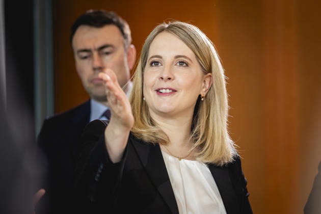 Verena Hubertz SPD , Federal Minister for Housing, Urban Development and Construction, recorded during a cabinet meeting in Berlin, 27 05 2026 Berlin Germany Copyright: xJulianexSonntagx