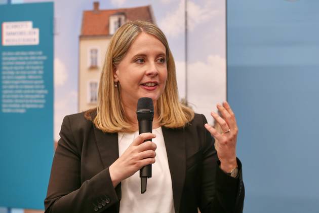 Berlin, Germany, 27 05 2026 Baumnisterium Press statement on the modernization of urban development and spatial planning law Federal Minister of Housing, Urban Development and Building Verena Hubertz SPD Copyright: xdtsxNachrichtenagenturx dts_120857