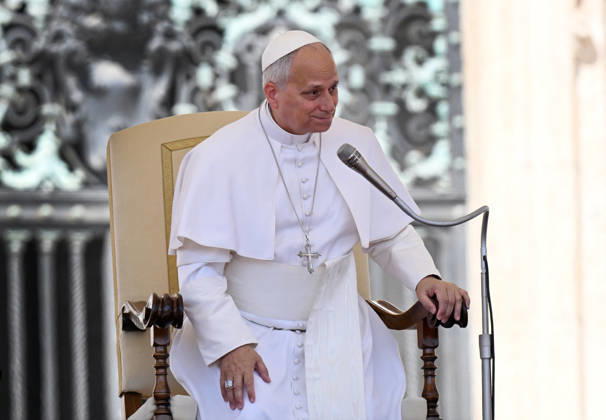 Pope Leo XIV Leads The General Audience - Vatican Pope Leo XIV attends the weekly general audience in Saint Peter’s square, Vatican on May 27, 2026. Photo by Eric Vandeville ABACAPRESS.COM Rome Vatican (or Holy See)  Copyright: xABACAx