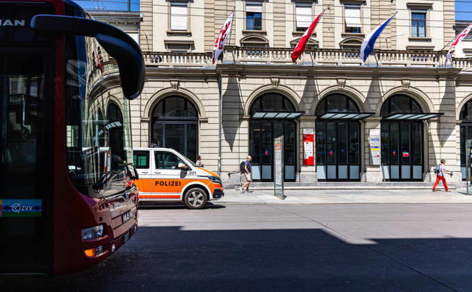 Knife attack with multiple injuries, Winterthur, Switzerland Winterthur, Switzerland, 28th May 2026 A few hours after the knife attack at Winterthur train station, the police are still visibly present A total of four people were injured, some seriously Copyright: xAndreasxHaasx