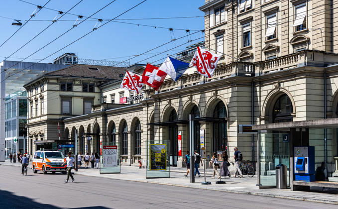 Knife attack with multiple injuries, Winterthur, Switzerland Winterthur, Switzerland, 28th May 2026 A few hours after the knife attack at Winterthur train station, the police are still visibly present A total of four people were injured, some seriously Copyright: xAndreasxHaasx