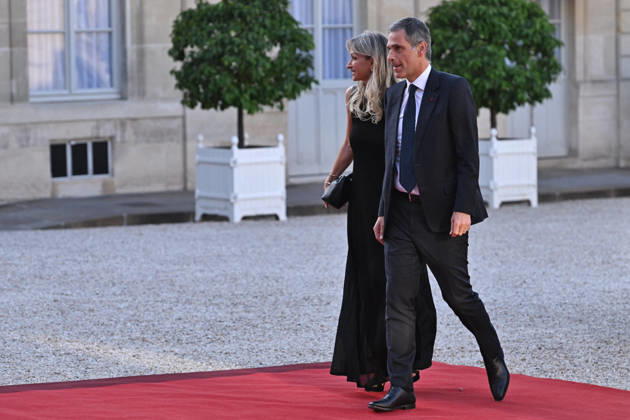 Invited guests arrive for a state dinner at the Elysee FA French businesswoman Veronique Saade (L) and her husband French businessman Rodolphe Saade arrive for a state dinner as part of Indonesia s President s visit at The Elysee Presidential Palace in Paris on May 28, 2026. Photo by Firas Abdullah ABACAPRESS.COM Paris Ile-de-France France  Copyright: xAbdullahxFiras ABACAx