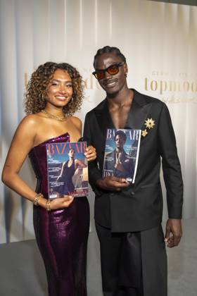 ABB GNTM Aurelie Carina and Ibo Bodi winner at the photocall winner of Germanys Next Topmodel season 2026 at Zoo Palast on 28 05 2026 in Berlin Berlin Germany