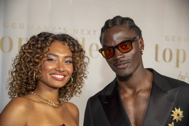 ABB GNTM Aurelie Carina and Ibo Bodi winner at the photocall winner of Germanys Next Topmodel season 2026 at Zoo Palast on 28 05 2026 in Berlin Berlin Germany
