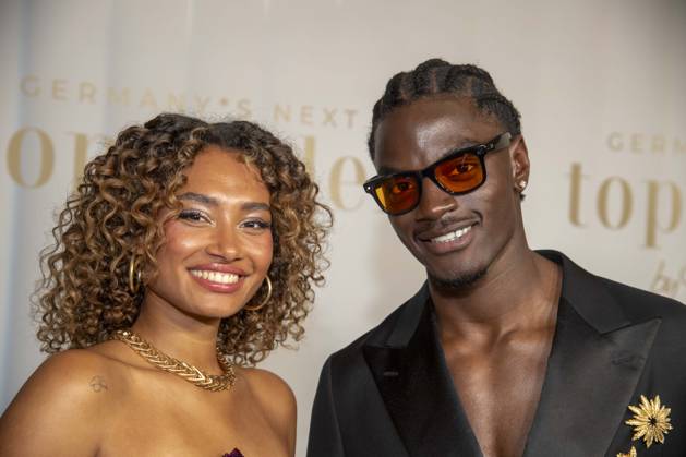 ABB GNTM Aurelie Carina and Ibo Bodi winner at the photocall winner of Germanys Next Topmodel season 2026 at Zoo Palast on 28 05 2026 in Berlin Berlin Germany