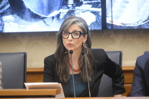 IPA85160360 - Rome Senate presentation of UN special rapporteur s report on the occupied Palestinian territories, pictured is Francesca Albanese Copyright: xSTEFANOxCAROFEIx xSTEFANOxCAROFEIx xFOTOGRAMMAx 85160360