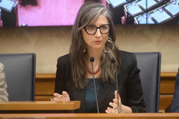 IPA85160372 - Rome Senate presentation of UN special rapporteur s report on the occupied Palestinian territories, pictured is Francesca Albanese Copyright: xSTEFANOxCAROFEIx xSTEFANOxCAROFEIx xFOTOGRAMMAx 85160372