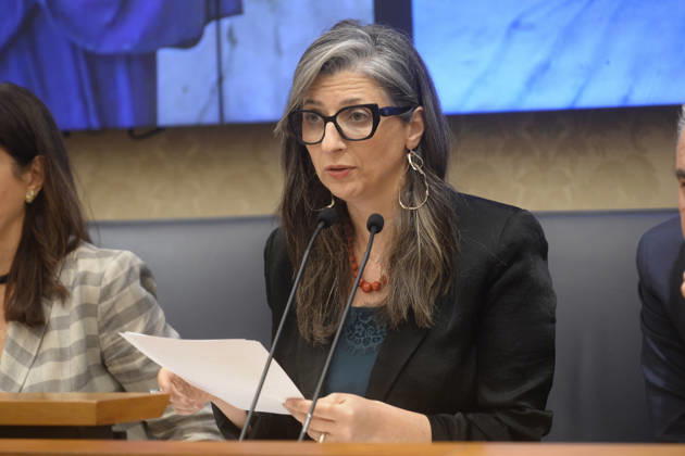 IPA85160334 - Rome Senate presentation of UN special rapporteur s report on the occupied Palestinian territories, pictured is Francesca Albanese Copyright: xSTEFANOxCAROFEIx xSTEFANOxCAROFEIx xFOTOGRAMMAx 85160334